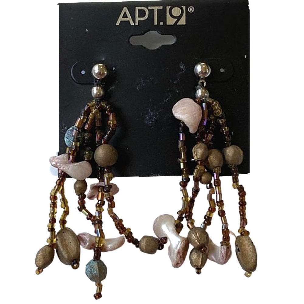 Apt 9 Beaded Dangle Earrings with Charms